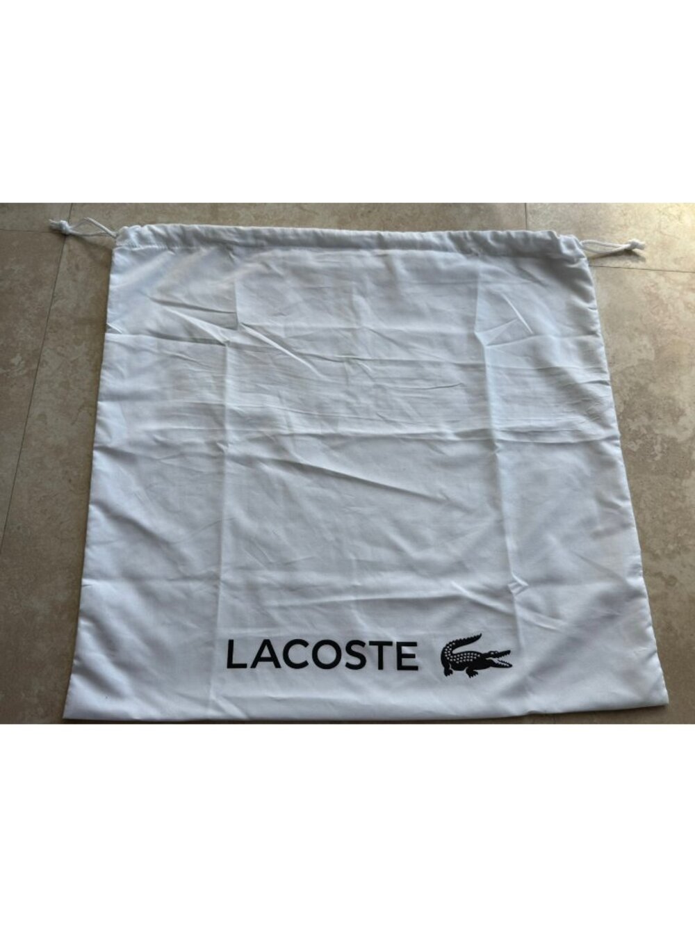 Authentic Lacoste Large Dust Bag 19.5 x 20 White For Handbags Purses Totes